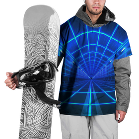 Накидка на куртку 3D с принтом Неоновый туннель в Санкт-Петербурге, 100% полиэстер |  | 
