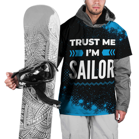 Накидка на куртку 3D с принтом Trust me Im sailor dark , 100% полиэстер |  | Тематика изображения на принте: 