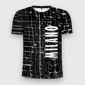 Мужская футболка 3D Slim с принтом Milano   autumn   winter 2025 в Белгороде, 100% полиэстер с улучшенными характеристиками | приталенный силуэт, круглая горловина, широкие плечи, сужается к линии бедра | Тематика изображения на принте: 