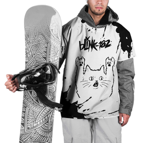 Накидка на куртку 3D с принтом Blink 182 рок кот на светлом фоне в Курске, 100% полиэстер |  | 