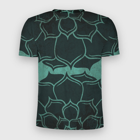 Мужская футболка 3D Slim с принтом Абстрактный цветочный узор. в Белгороде, 100% полиэстер с улучшенными характеристиками | приталенный силуэт, круглая горловина, широкие плечи, сужается к линии бедра | 