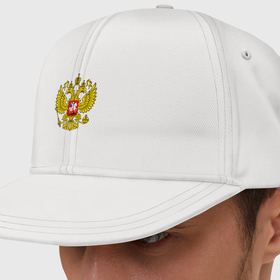Кепка снепбек с прямым козырьком с принтом Герб России   прозрачный фон в Санкт-Петербурге, хлопок 100% |  | 
