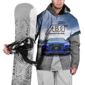 Накидка на куртку 3D с принтом Audi ABT    sportsline на трассе в Курске, 100% полиэстер |  | Тематика изображения на принте: 