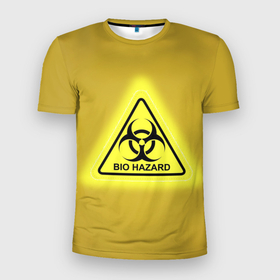 Мужская футболка 3D Slim с принтом Biohazard   биологическая опасность в Новосибирске, 100% полиэстер с улучшенными характеристиками | приталенный силуэт, круглая горловина, широкие плечи, сужается к линии бедра | 