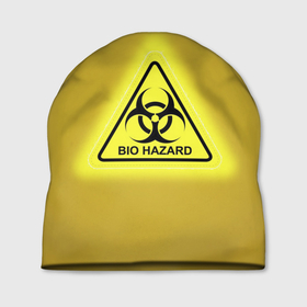 Шапка 3D с принтом Biohazard   биологическая опасность , 100% полиэстер | универсальный размер, печать по всей поверхности изделия | 