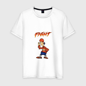 Мужская футболка хлопок с принтом Джимми Гокинс fight в Тюмени, 100% хлопок | прямой крой, круглый вырез горловины, длина до линии бедер, слегка спущенное плечо. | 
