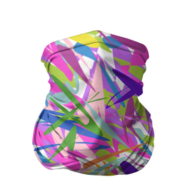 Бандана-труба 3D с принтом Сочные краски лета и бабочки в Курске, 100% полиэстер, ткань с особыми свойствами — Activecool | плотность 150‒180 г/м2; хорошо тянется, но сохраняет форму | 