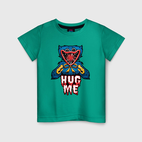 Детская футболка хлопок с принтом Хаги Ваги обнимашки в Петрозаводске, 100% хлопок | круглый вырез горловины, полуприлегающий силуэт, длина до линии бедер | 