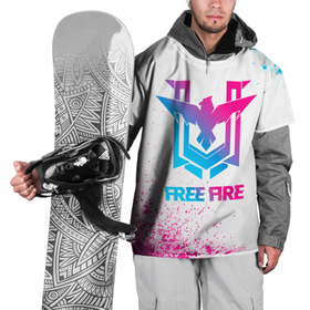 Накидка на куртку 3D с принтом Free Fire neon gradient style в Кировске, 100% полиэстер |  | 
