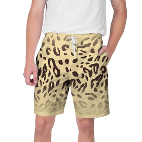 Мужские шорты 3D с принтом Пятнистые леопардовые узоры в Кировске,  полиэстер 100% | прямой крой, два кармана без застежек по бокам. Мягкая трикотажная резинка на поясе, внутри которой широкие завязки. Длина чуть выше колен | 