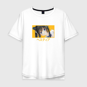 Мужская футболка хлопок Oversize с принтом Sweet Hestia в Тюмени, 100% хлопок | свободный крой, круглый ворот, “спинка” длиннее передней части | Тематика изображения на принте: 