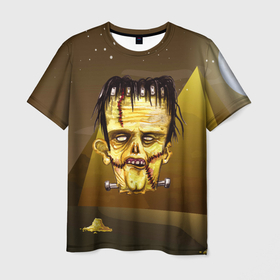 Мужская футболка 3D с принтом Зомби   хэллоуин в Курске, 100% полиэфир | прямой крой, круглый вырез горловины, длина до линии бедер | 