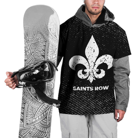 Накидка на куртку 3D с принтом Saints Row с потертостями на темном фоне в Белгороде, 100% полиэстер |  | 