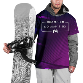 Накидка на куртку 3D с принтом No Mans Sky gaming champion: рамка с лого и джойстиком на неоновом фоне в Тюмени, 100% полиэстер |  | Тематика изображения на принте: 