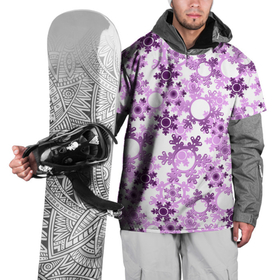 Накидка на куртку 3D с принтом Розовые снежинки на белом фоне Новогодний декор в Кировске, 100% полиэстер |  | Тематика изображения на принте: 