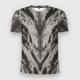 Мужская футболка 3D Slim с принтом Asgards rock в Екатеринбурге, 100% полиэстер с улучшенными характеристиками | приталенный силуэт, круглая горловина, широкие плечи, сужается к линии бедра | 