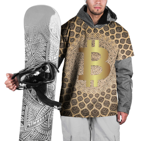 Накидка на куртку 3D с принтом Золотой биткоин в Петрозаводске, 100% полиэстер |  | 
