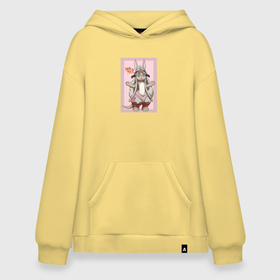 Худи SuperOversize хлопок с принтом Nanachi art в Петрозаводске, 70% хлопок, 30% полиэстер, мягкий начес внутри | карман-кенгуру, эластичная резинка на манжетах и по нижней кромке, двухслойный капюшон
 | 