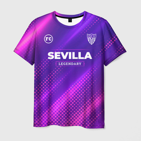 Мужская футболка 3D с принтом Sevilla legendary sport grunge в Курске, 100% полиэфир | прямой крой, круглый вырез горловины, длина до линии бедер | 