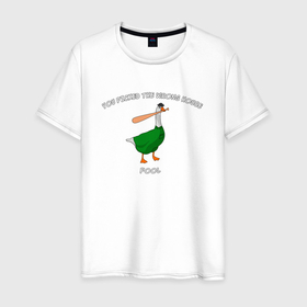 Мужская футболка хлопок с принтом Гусь Биг Смоук в Санкт-Петербурге, 100% хлопок | прямой крой, круглый вырез горловины, длина до линии бедер, слегка спущенное плечо. | 