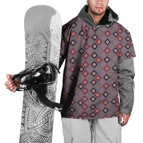 Накидка на куртку 3D с принтом Разноцветные квадраты с зигзагами в Екатеринбурге, 100% полиэстер |  | 