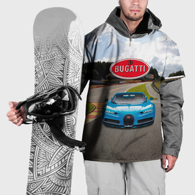 Накидка на куртку 3D с принтом Bugatti   motorsport  гоночная трасса в Санкт-Петербурге, 100% полиэстер |  | 