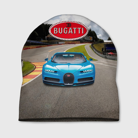 Шапка 3D с принтом Bugatti   motorsport  гоночная трасса в Кировске, 100% полиэстер | универсальный размер, печать по всей поверхности изделия | 