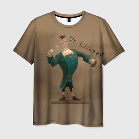 Мужская футболка 3D с принтом Доктор Ливси в Кировске, 100% полиэфир | прямой крой, круглый вырез горловины, длина до линии бедер | 