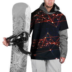 Накидка на куртку 3D с принтом Соединение точек в Санкт-Петербурге, 100% полиэстер |  | 