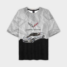 Мужская футболка OVERSIZE 3D с принтом Chevrolet Corvette   motorsport в Екатеринбурге,  |  | Тематика изображения на принте: 