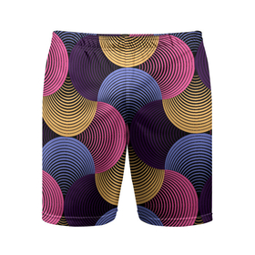 Мужские шорты спортивные с принтом Абстрактные полосы   оптическая иллюзия в Курске,  |  | 