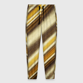 Мужские брюки 3D с принтом Золотая голографическая диагональ в Тюмени, 100% полиэстер | манжеты по низу, эластичный пояс регулируется шнурком, по бокам два кармана без застежек, внутренняя часть кармана из мелкой сетки | 