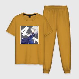 Мужская пижама хлопок с принтом Junko   Зомбилэнд Сага Месть в Курске, 100% хлопок | брюки и футболка прямого кроя, без карманов, на брюках мягкая резинка на поясе и по низу штанин
 | 