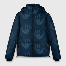 Мужская зимняя куртка 3D с принтом Лапки опоссума (синие) в Курске, верх — 100% полиэстер; подкладка — 100% полиэстер; утеплитель — 100% полиэстер | длина ниже бедра, свободный силуэт Оверсайз. Есть воротник-стойка, отстегивающийся капюшон и ветрозащитная планка. 

Боковые карманы с листочкой на кнопках и внутренний карман на молнии. | Тематика изображения на принте: 