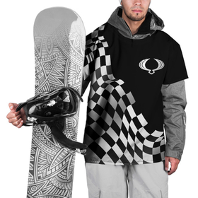 Накидка на куртку 3D с принтом SsangYong racing flag в Курске, 100% полиэстер |  | Тематика изображения на принте: 