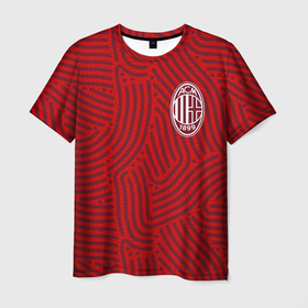 Мужская футболка 3D с принтом AC Milan отпечатки в Санкт-Петербурге, 100% полиэфир | прямой крой, круглый вырез горловины, длина до линии бедер | Тематика изображения на принте: 