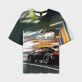 Мужская футболка oversize 3D с принтом Lexus   скоростной режим в Петрозаводске,  |  | Тематика изображения на принте: 