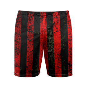 Мужские шорты спортивные с принтом красно черный фон в полоску в Кировске,  |  | 