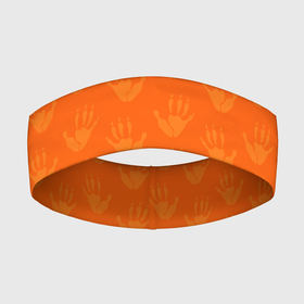 Повязка на голову 3D с принтом Лапки опоссума (оранжевые) в Тюмени,  |  | 