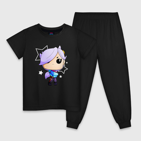 Детская пижама хлопок с принтом Фанко поп Колетт , 100% хлопок |  брюки и футболка прямого кроя, без карманов, на брюках мягкая резинка на поясе и по низу штанин
 | 