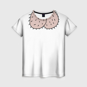 Женская футболка 3D с принтом Человек яйца в Петрозаводске, 100% полиэфир ( синтетическое хлопкоподобное полотно) | прямой крой, круглый вырез горловины, длина до линии бедер | 