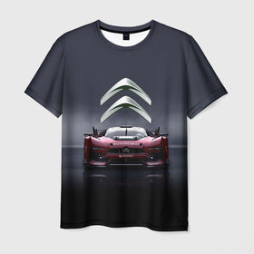 Мужская футболка 3D с принтом Citroen   Racing team   Motorsport в Белгороде, 100% полиэфир | прямой крой, круглый вырез горловины, длина до линии бедер | Тематика изображения на принте: 