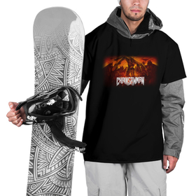 Накидка на куртку 3D с принтом Человек бензопила арт в стиле doom в Курске, 100% полиэстер |  | 