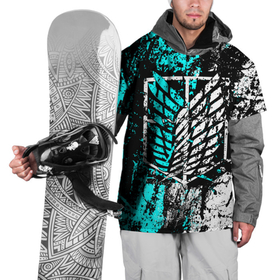 Накидка на куртку 3D с принтом Атака титанов гранж в Белгороде, 100% полиэстер |  | 