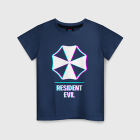 Детская футболка хлопок с принтом Resident Evil в стиле glitch и баги графики в Петрозаводске, 100% хлопок | круглый вырез горловины, полуприлегающий силуэт, длина до линии бедер | Тематика изображения на принте: 