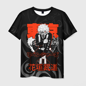 Мужская футболка 3D с принтом Такемичи Ханагаки   Глава первого отряда Тосвы , 100% полиэфир | прямой крой, круглый вырез горловины, длина до линии бедер | 