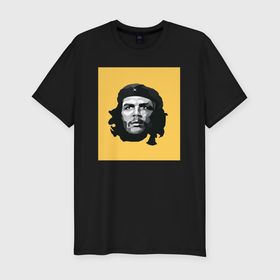 Мужская футболка хлопок Slim с принтом Че Гевара в Екатеринбурге, 92% хлопок, 8% лайкра | приталенный силуэт, круглый вырез ворота, длина до линии бедра, короткий рукав | 