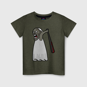 Детская футболка хлопок с принтом Бабка Гренни в Белгороде, 100% хлопок | круглый вырез горловины, полуприлегающий силуэт, длина до линии бедер | 