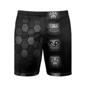 Мужские шорты спортивные с принтом Geometry Dash game в Курске,  |  | 