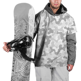 Накидка на куртку 3D с принтом Камуфляж цифра светло серый крупный , 100% полиэстер |  | 